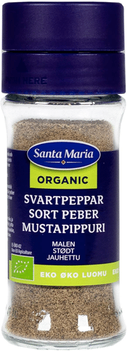 Santa Maria Mustapippuri Jauhettu Luomu, purkki 33g