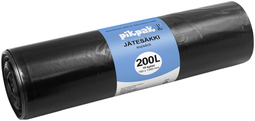 PikPak LD垃圾袋 200L 黑色 750x1350