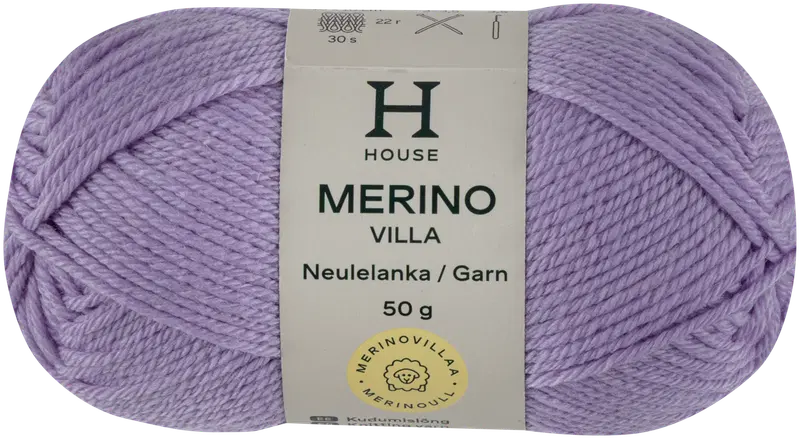 House 美利奴羊毛线50克 CNE-1833 薰衣草紫｜House lanka merinovilla 50g CNE-1833 lavendel lilac