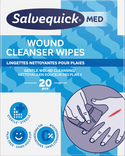Salvequick MED伤口清洁湿巾（无菌） 20kpl