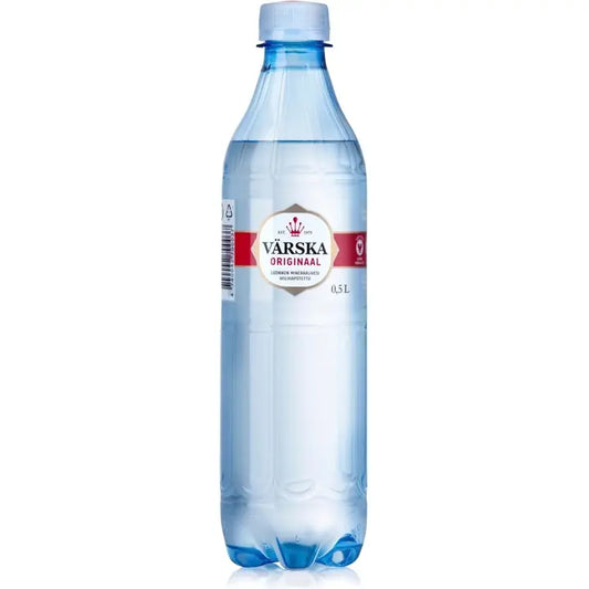 Värska Originaal luonnon mineraalivesi, hiilihapollinen 0,5L PET｜Värska 原味天然矿泉水，碳酸0.5L PET