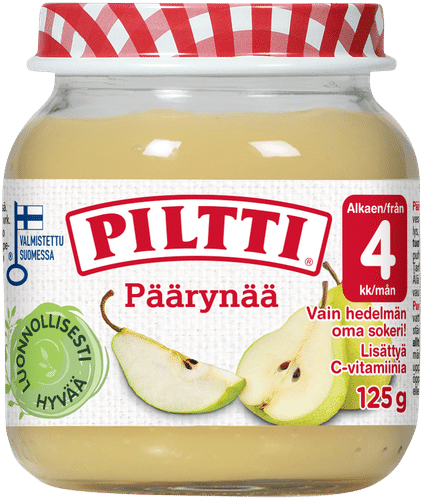 Piltti 125克 梨水果泥 4个月