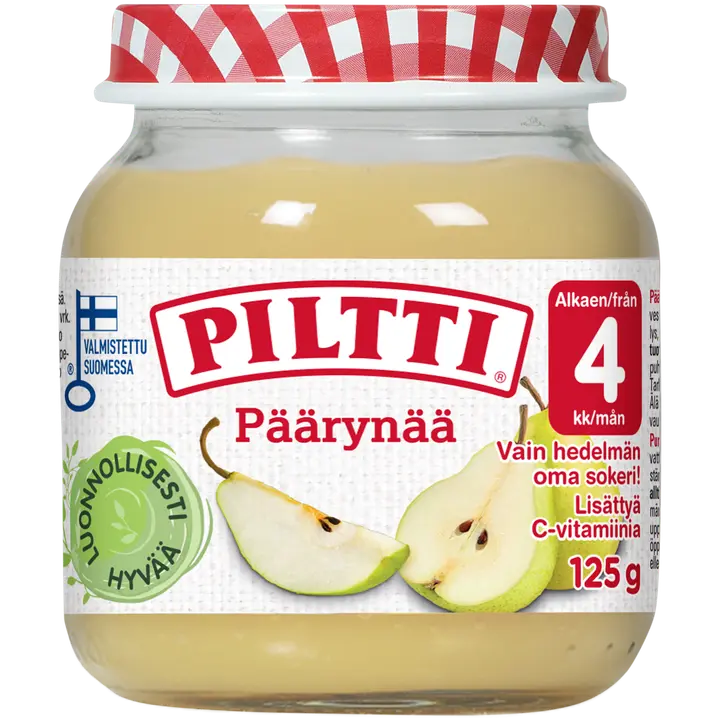 PILTTI 125g Päärynää hedelmäsose 4kk｜Piltti 125克梨果泥4个月