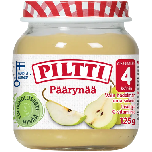PILTTI 125g Päärynää hedelmäsose 4kk｜Piltti 125克梨果泥4个月