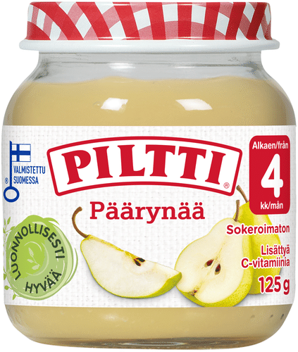 Piltti 125克 梨水果泥 4个月