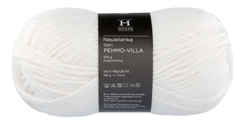 House 编织毛线 Pehmovilla 112706 100克 米白 208｜House neulelanka Pehmovilla 112706 100 g Off White 208