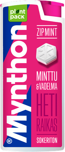 Mynthon Zip Mint覆盆子含片 30g｜Mynthon Zip Mint Vadelma pastilli 30g