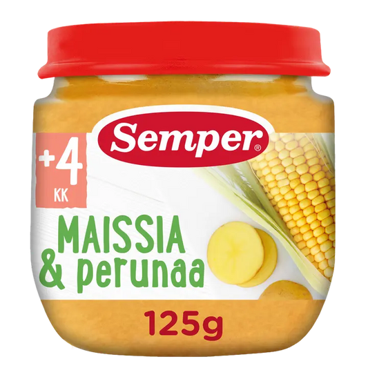 Semper Maissia ja perunaa alkaen 4kk kasvissose 125g｜Semper 玉米和马铃薯蔬菜泥 4 个月 125g