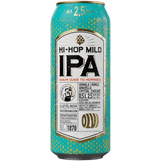 OLVI Hi-Hop Mild IPA 2,5% olut 0,5 l tlk｜Olvi Hi-Hop 温和 IPA 2.5% 饮料 0.5 升 tlk
