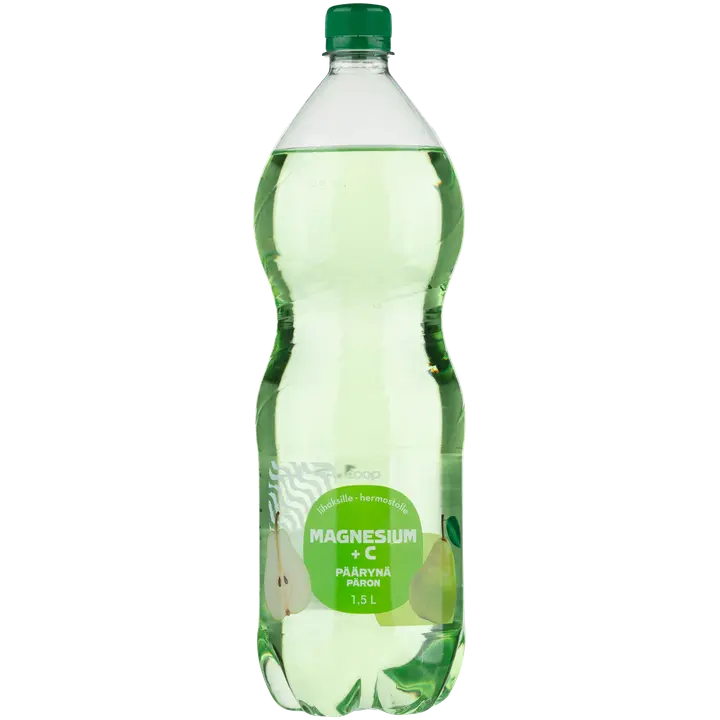 Coop päärynä magnesium + C-vitamiini hiilihapotettu juoma 1,5l｜Coop 梨镁+维生素C碳酸饮料 1,5l