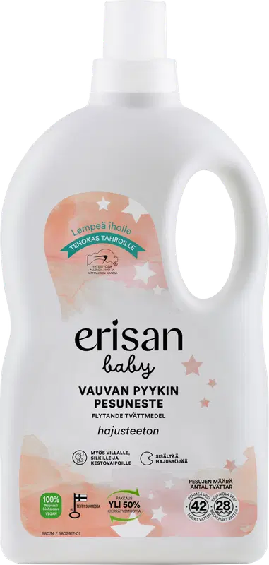 Erisan 无香型婴儿洗衣液 1,5 l｜Erisan Hajusteeton  Baby Pyykinpesuneste 1,5 l