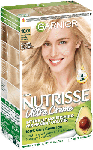 Garnier Nutrisse 超霜10.01亮珍珠浅金永久染发剂 1kpl