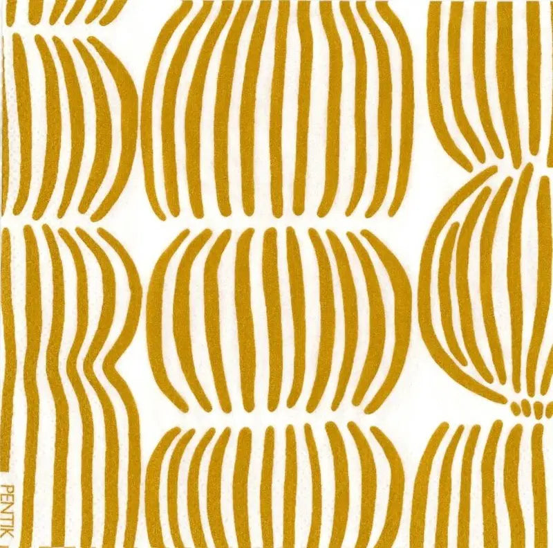 Pentik 谷物餐巾 金色 25x25厘米 20 kpl｜Pentik Vilja lautasliina kulta 25x25 cm 20 kpl