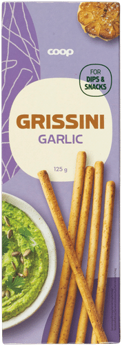 Coop valkosipuligrissini-leipätikut 125 g｜Coop 蒜香面包棒 125 g