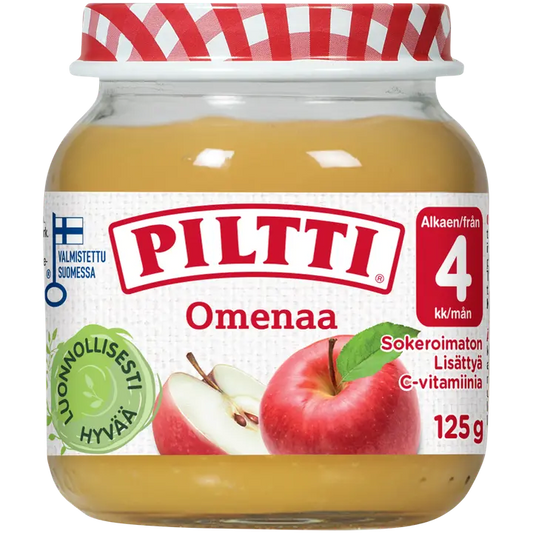 PILTTI 125g Omenaa hedelmäsose 4kk｜Piltti 125克苹果果泥4个月