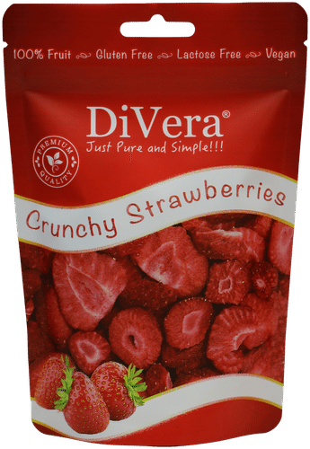 DiVera Just Pure and Simple!!! Pakastekuivattuja, viipaloituja mansikoita 20g