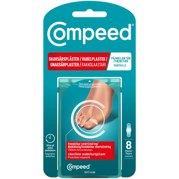 Compeed rakkolaastari varpaille 8kpl-Compeed 脚趾水泡贴 8kpl