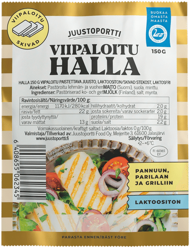Juustoportti Halla 150 g viipaloitu paistettava juusto laktoositon
