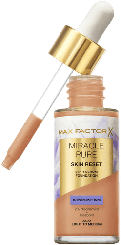 Max Factor Miracle Pure 精华粉底液 60-80 浅至中等 30 ml