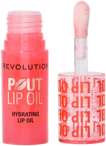 Makeup Revolution Revolution 丰唇油 4ml 蜜桃色｜Revolution pout lip oil huuliöljy 4ml juicy peach
