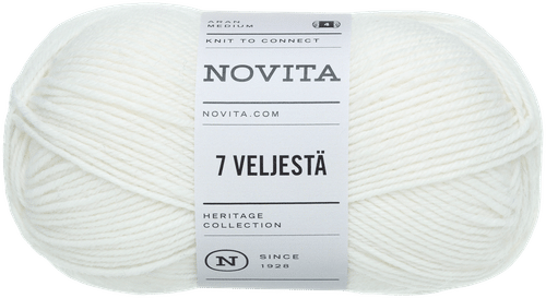 Novita 7 Veljestä 纱线 100克 白色 011