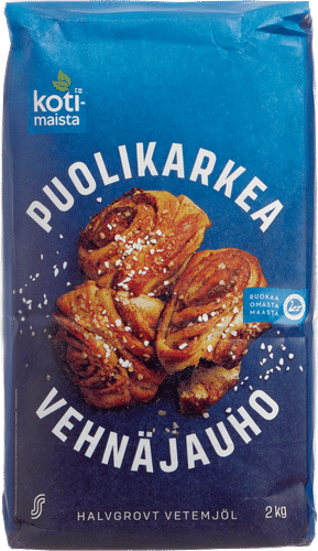 Kotimaista puolikarkea vehnäjauho 2 kg｜Kotimaista 中筋小麦粉 2 kg