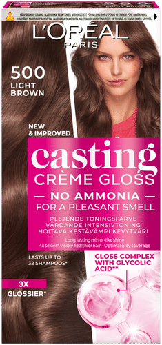 L'Oréal Paris Casting Crème Gloss 500 Light Brown Vaaleanruskea kevytväri 1kpl