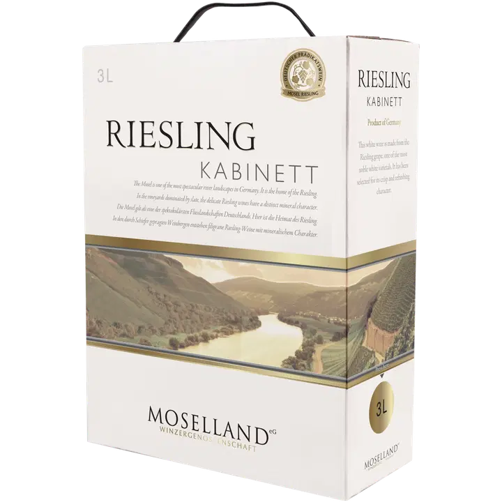 Moselland Riesling Kabinett 2022 valkoviini 8,0 til-% 3,0 L hanapakkaus (BIB)｜Moselland 雷司令 Kabinett 2022 年白葡萄饮料 8.0 vol% 3.0 L 桶装 (BIB)