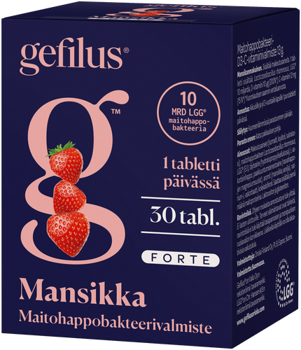 Gefilus 草莓味乳酸菌-D3-维生素C咀嚼片 30片 膳食补充剂