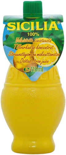 Sicilia Sitruunatäysmehu makeuttamaton 115ml｜Sicilia 全柠檬汁不加糖 115ml
