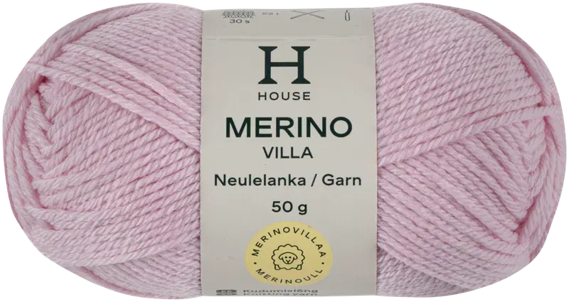 House 美利奴羊毛线50克 CNE-1833 浅粉色｜House lanka merinovilla 50g CNE-1833 light pink