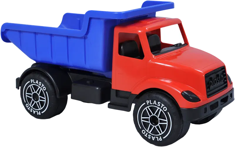 Plasto 大型卡车，软静音轮，60厘米，蓝红色｜Plasto iso kuorma-auto, pehmeät ja hiljaiset pyörät, 60 cm, sinipunainen