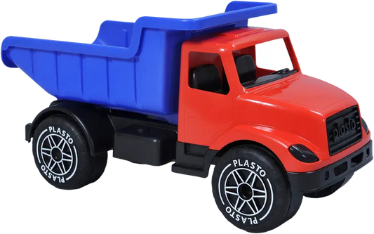Plasto 大型卡车，软静音轮，60厘米，蓝红色｜Plasto iso kuorma-auto, pehmeät ja hiljaiset pyörät, 60 cm, sinipunainen