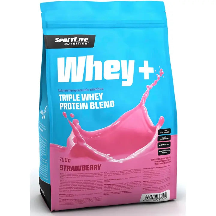 SportLife Nutrition Whey+ 700g mansikka heraproteiinisekoitus-Sportlife Nutrition 乳清+ 700克草莓乳清蛋白混合物
