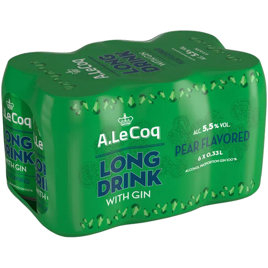 6xA. Le Coq GIN Pear Long Drink 5,5 % 0,33 l tlk｜A. Le Coq 6xA。 Le Coq 金梨长饮 5.5% 0.33 l tlk
