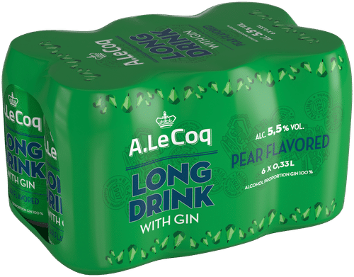 A. Le Coq 6罐A. Le Coq 金酒梨子长饮 5.5% 0.33升罐装