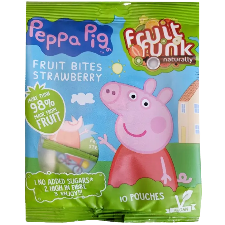 Fruitfunk Pipsa Possu Mansikkahiutale 100g/10-pack｜Fruitfunk Pipsa Possu 草莓片 100g/10包