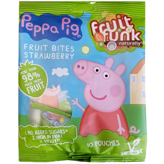 Fruitfunk Pipsa Possu Mansikkahiutale 100g/10-pack｜Fruitfunk Pipsa Possu 草莓片 100g/10包