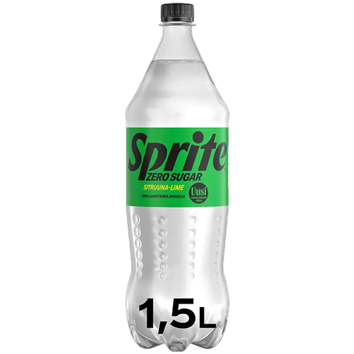 Sprite Sokeriton virvoitusjuoma muovipullo 1,5 L｜Sprite 无糖软饮料塑料瓶 1,5 L