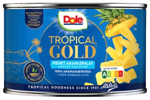 Dole Tropical Gold Ananas pikkupaloja ananasmehussa 227/139g