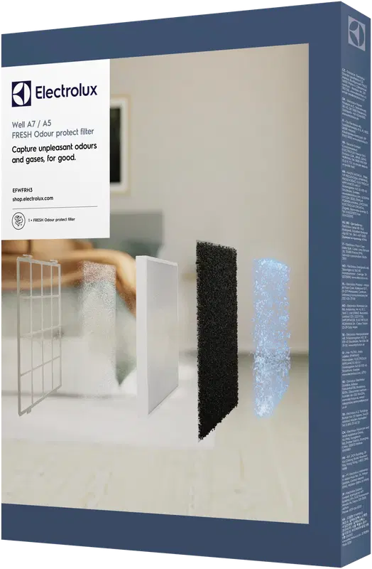 Electrolux 活性炭滤芯 Fresh EFWFRH3，适用于Well A5和A7空气滤清器