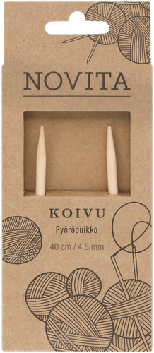 Novita 环形针40cm桦木 4.5 mm