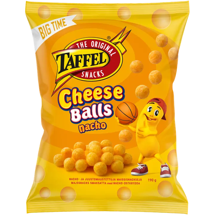 Taffel Cheese Balls nacho maustettu juustosnacks 190g-Taffel 奶酪球 纳乔风味奶酪零食 190g