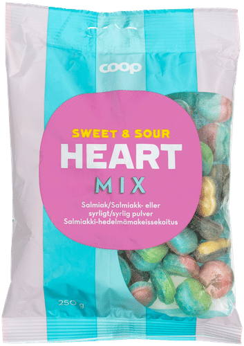 Coop 心形混合糖果 250 g｜Coop Heart Mix makeissekoitus 250 g