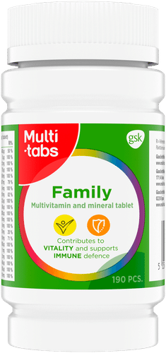 Multi-tabs 家庭复合维生素 190 tablettia