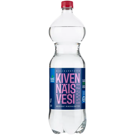 Kotimaista Kivennäisvesi vadelma kevyesti hiilihapotettu 1,5l｜Kotimaista 矿泉水覆盆子轻度碳酸 1,5l
