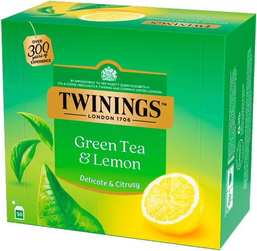 Twinings 50x1,6g Green Tea & Lemon｜Twinings 50x1.6g 绿茶柠檬