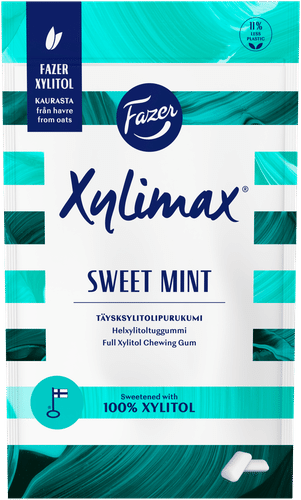 Fazer Xylimax 甜薄荷味全木糖醇口香糖 80g｜Fazer Xylimax Sweet Mint mintunmakuinen täysksylitolipurukumi 80g