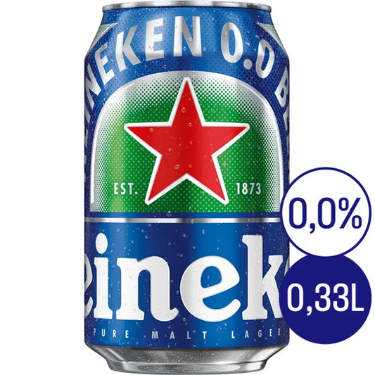 Heineken alkoholiton olut 0,0% 0,33 l｜Heineken 0度饮料 0.0% 0,33 l