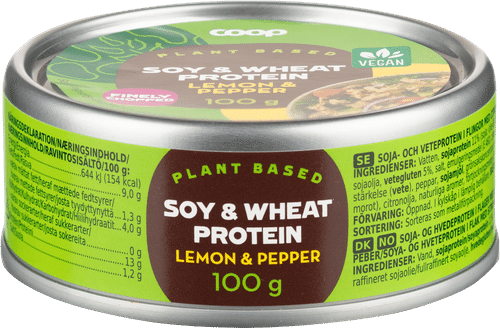 Coop 大豆小麦蛋白片 柠檬胡椒味 100 g｜Coop soija- ja vehnäproteiini hiutaleena sitruuna ja pippuri 100 g